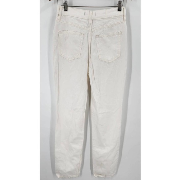 Free People The Lasso Jeans Button Fly White Denim Size 26 - Picture 10 of 12